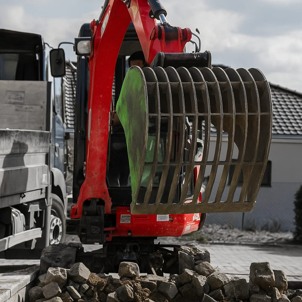 Leichter Sieblöffel mit Wechselaufnahme MS01/MS03/MS08